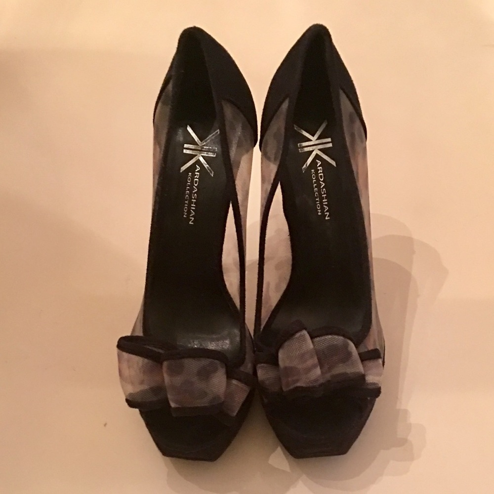 KARDASHIAN KOLLECTION Leopard Print Platform heels